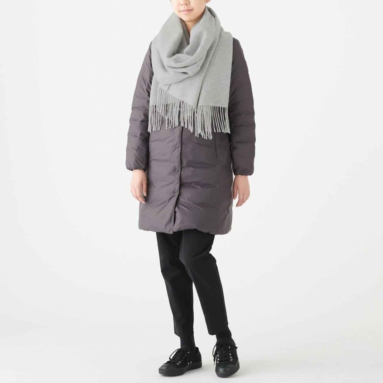 Wool Woven 2 Way Large Stole 60x200cm