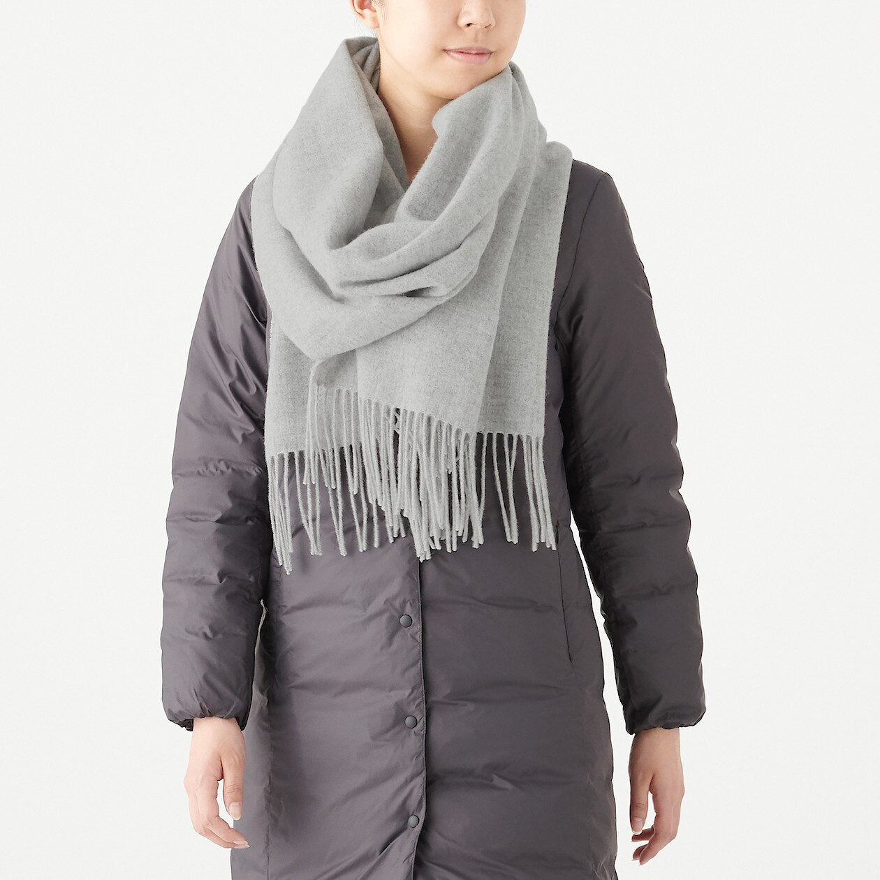 Wool Woven 2 Way Large Stole 60x200cm
