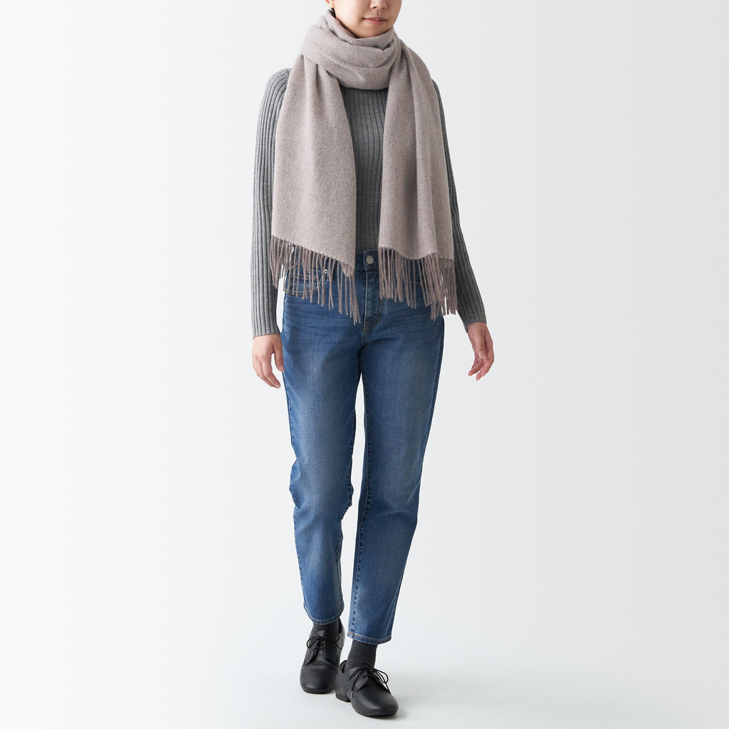 Wool Woven 2 Way Large Stole 60x200cm