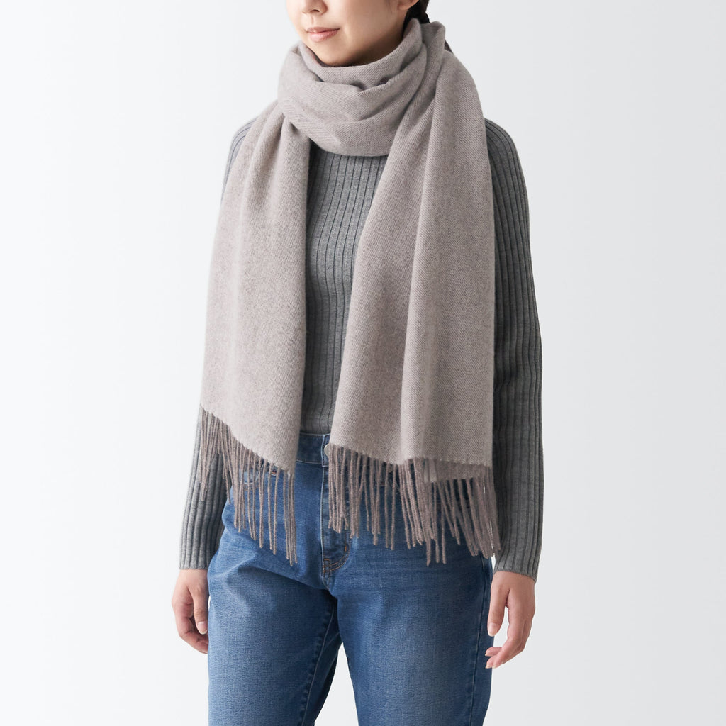 Wool Woven 2 Way Large Stole 60x200cm