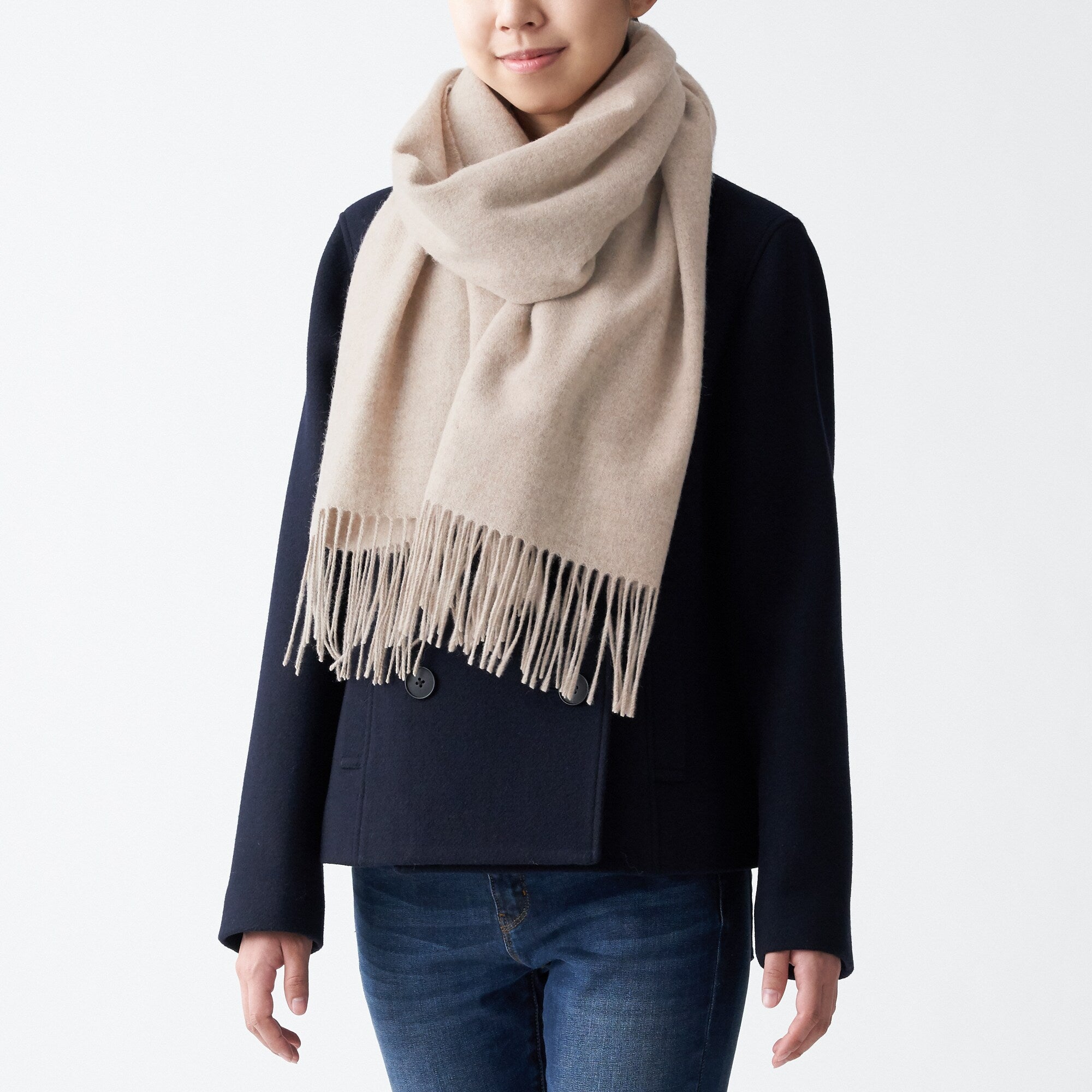 Wool Woven 2 Way Large Stole 60x200cm