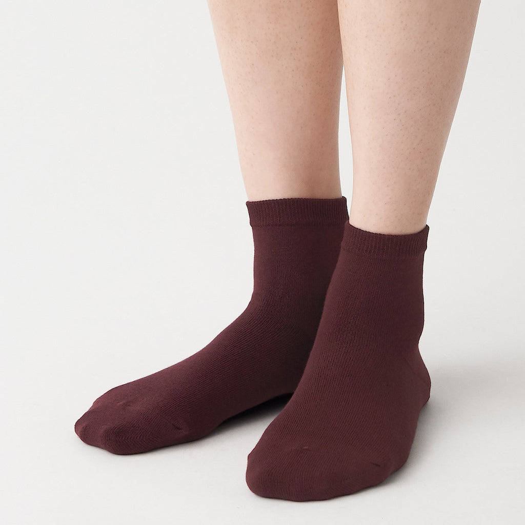 Organic Cotton Right Angle No Elastic Short Socks