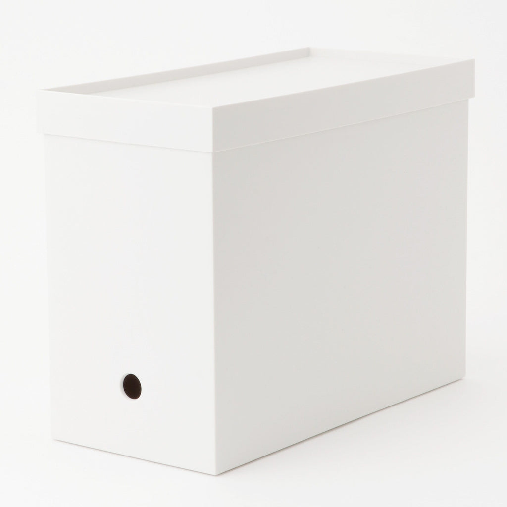 Polypropylene File Box Lid - A4 Wide - White Grey