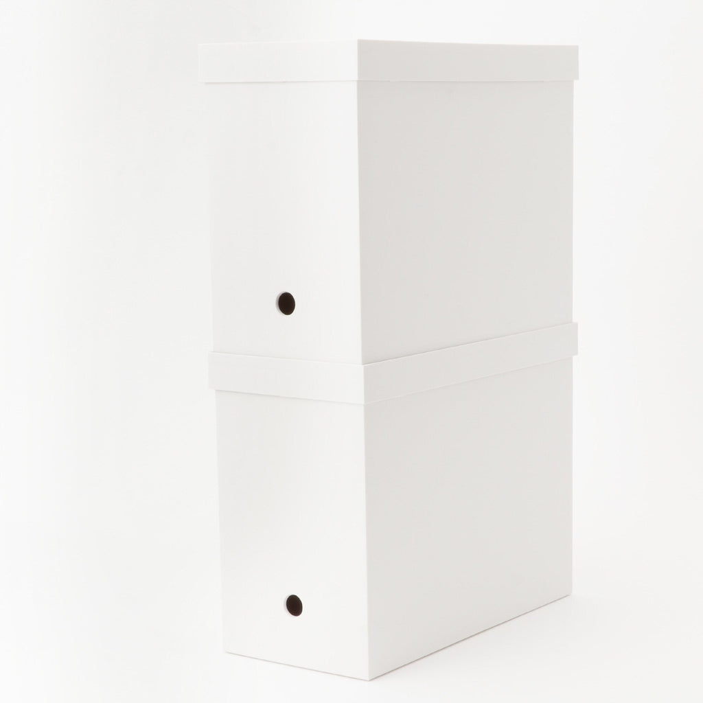 Polypropylene File Box Lid - A4 Wide - White Grey