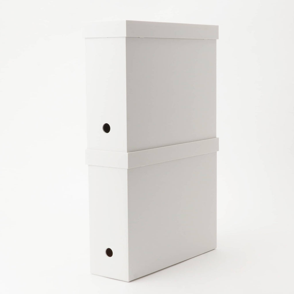 Polypropylene File Box Lid - A4 - White Grey
