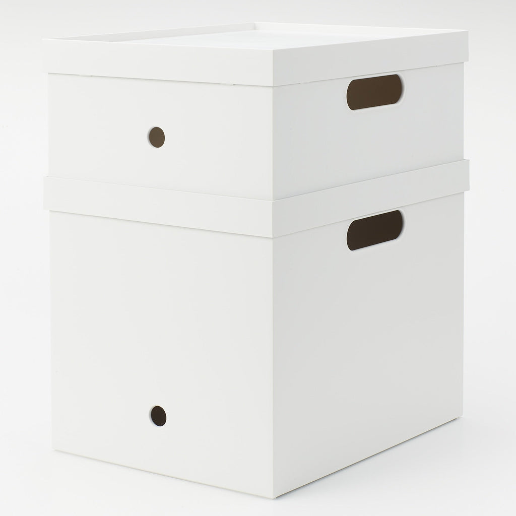 Polypropylene File Box - White Gray Width 9.8