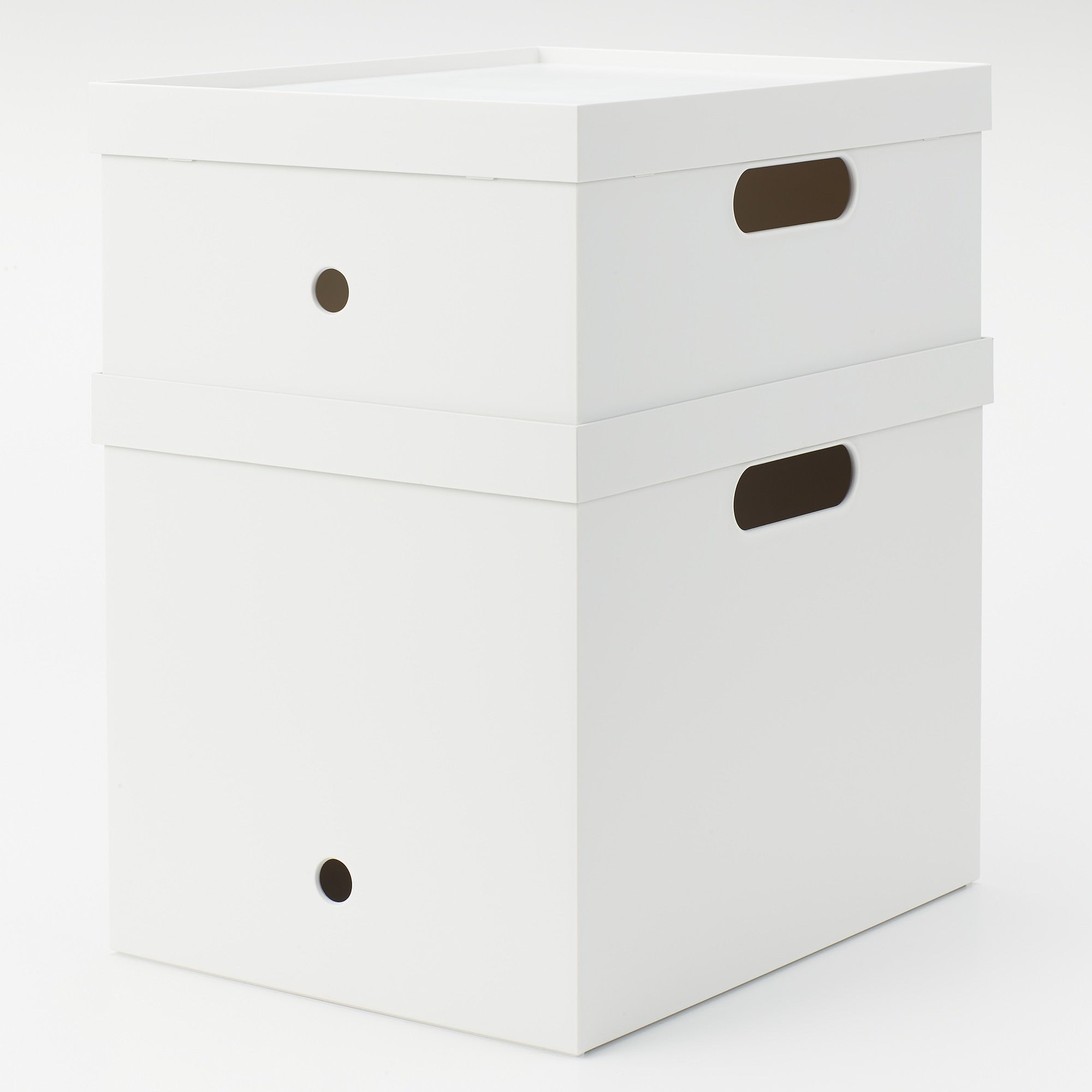Polypropylene File Box - White Gray Width 9.8