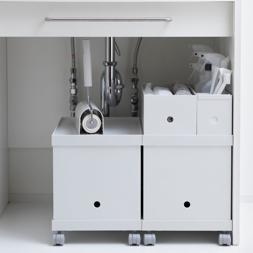 Polypropylene File Box - White Gray Width 9.8