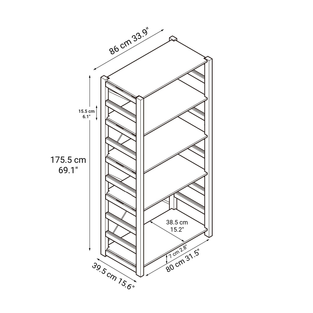 Pine Shelf Unit - Wide - Large