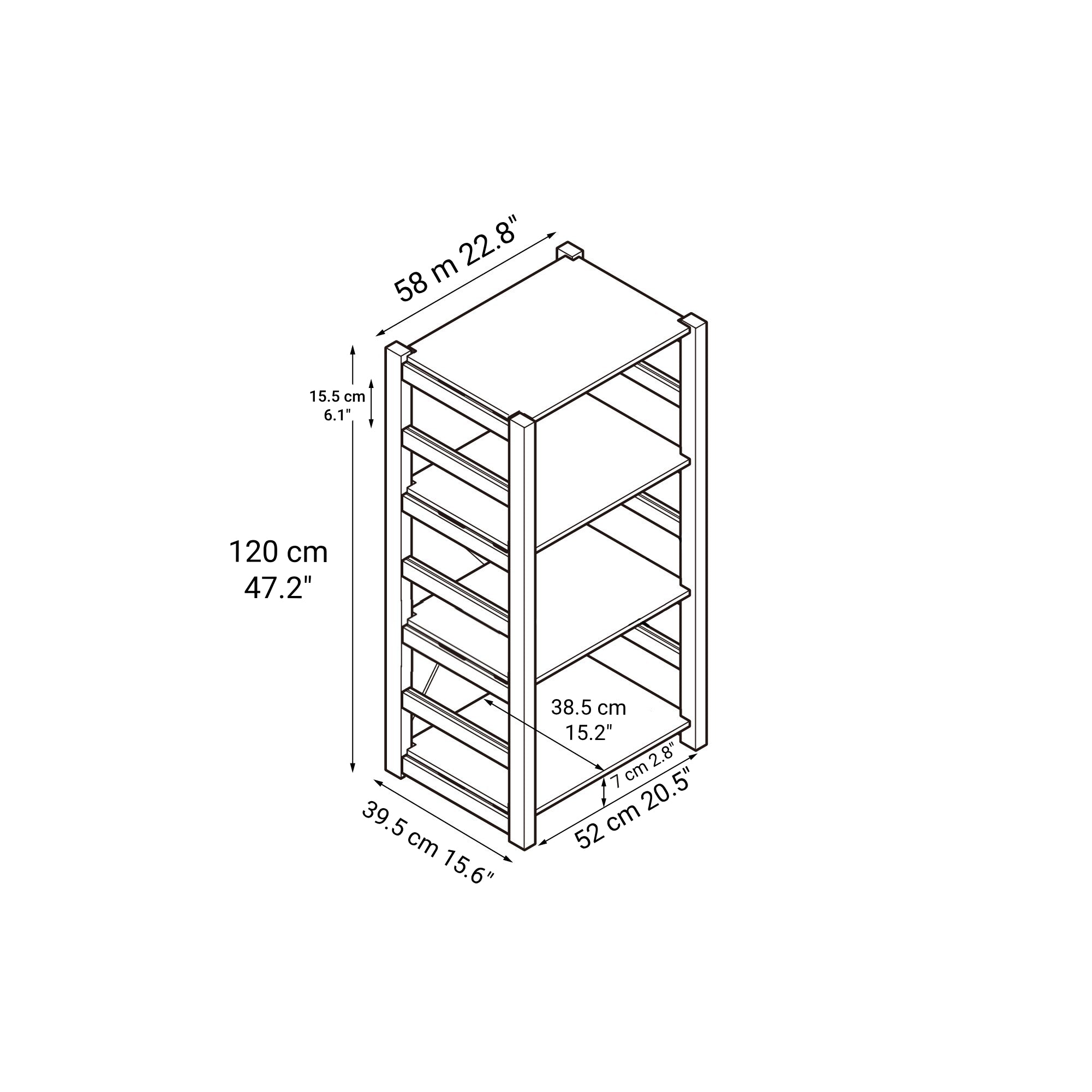 Pine Shelf Unit - Regular - Medium