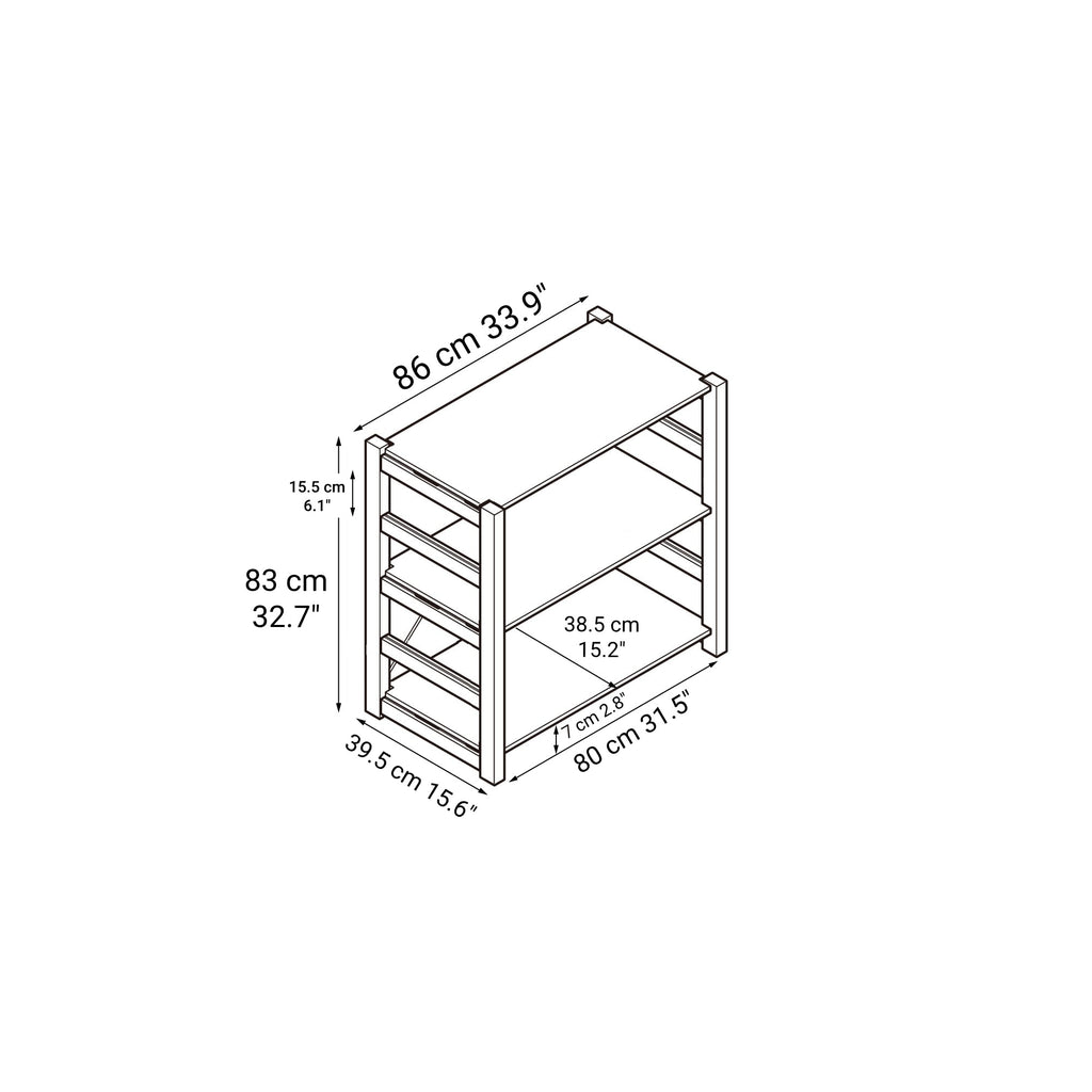 Pine Shelf Unit - Wide - Small