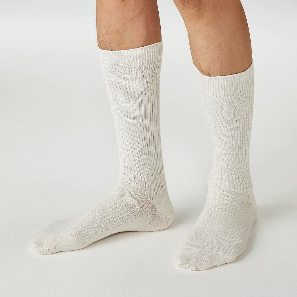 Right Angle Ribbed Long Socks