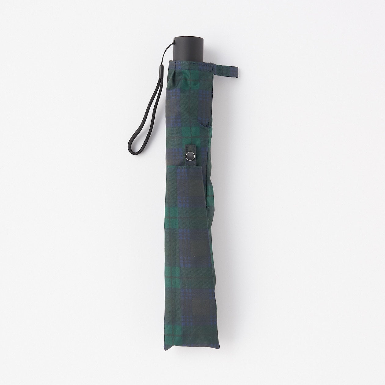 2 Way Foldable Umbrella - Dark Green Check Main image