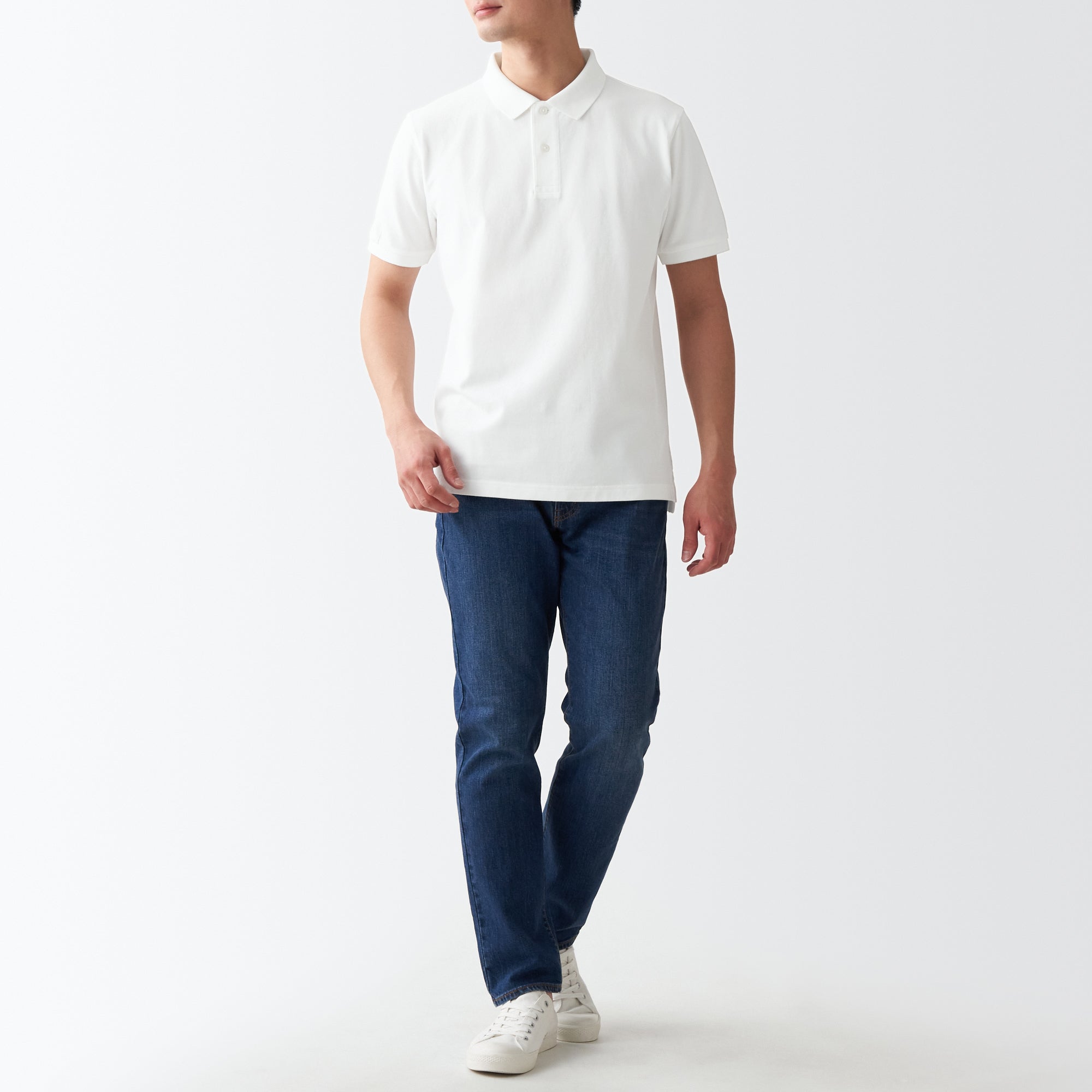 Men's Washed Pique Polo Shirt