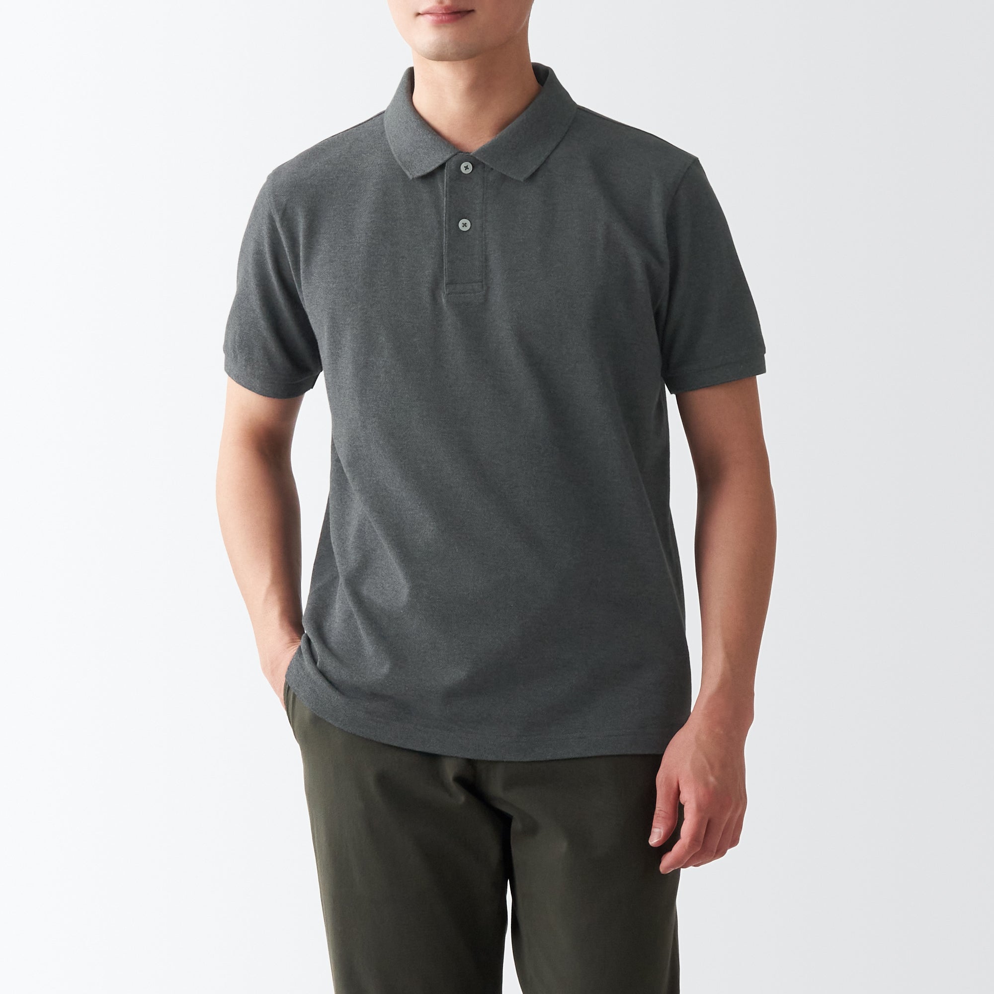 Men's Washed Pique Polo Shirt