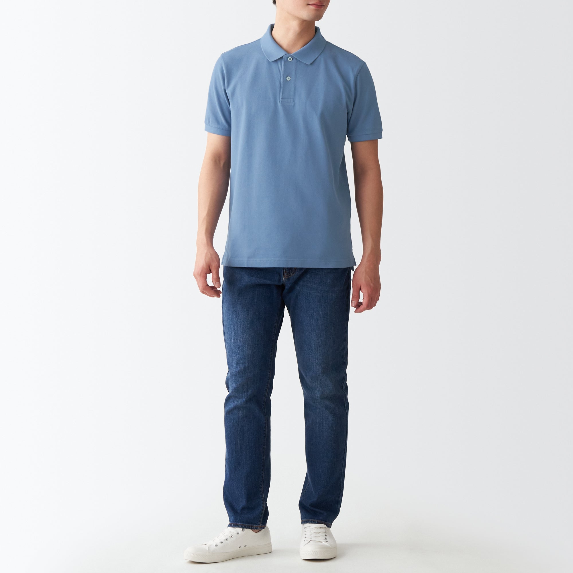 Men's Washed Pique Polo Shirt