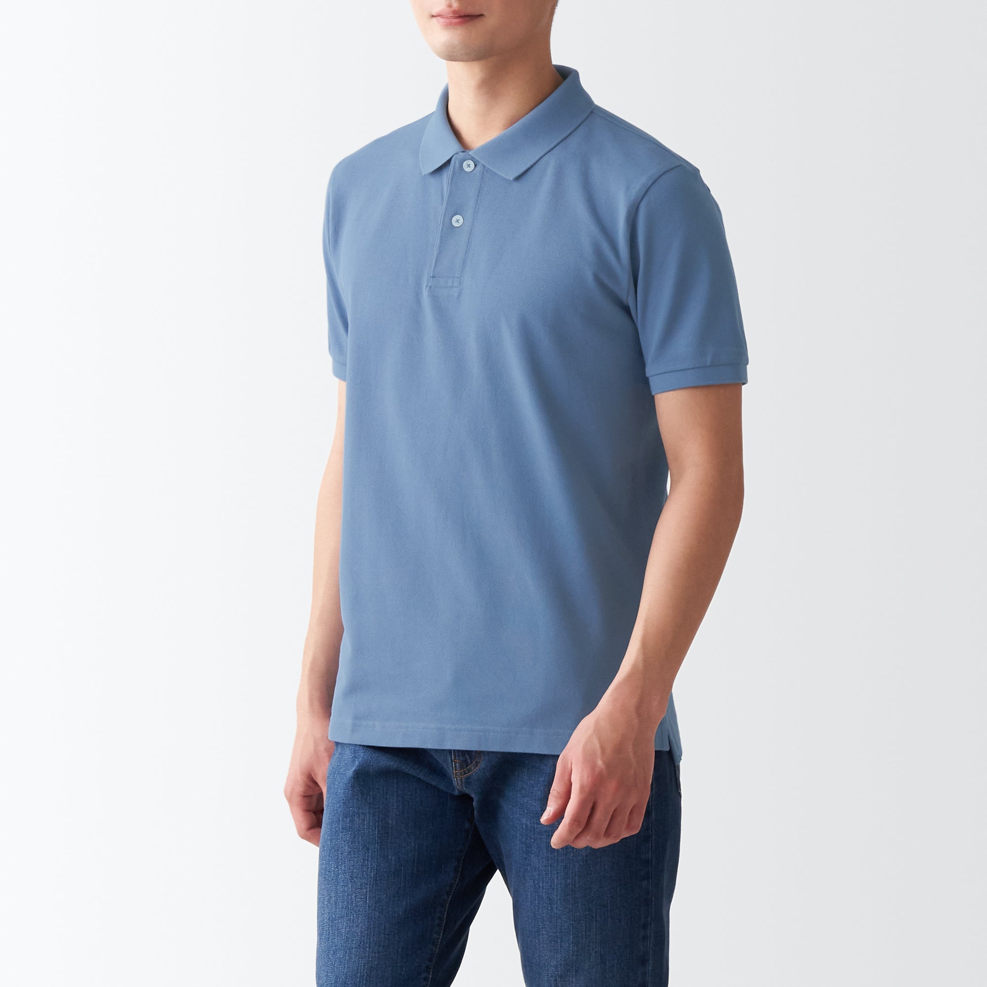 Men's Washed Pique Polo Shirt