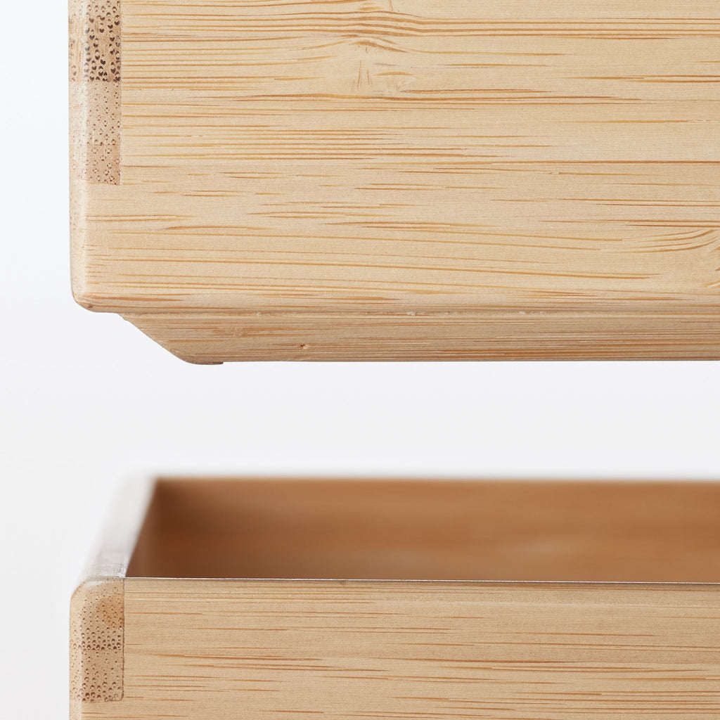 Stackable Bamboo Box - Half - Small W10.2 x D7.3 x H3.3