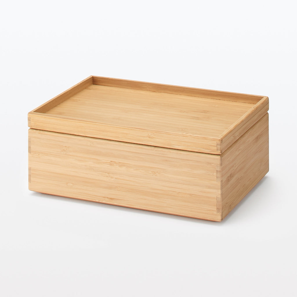 Stackable Bamboo Box - Half - Small W10.2 x D7.3 x H3.3
