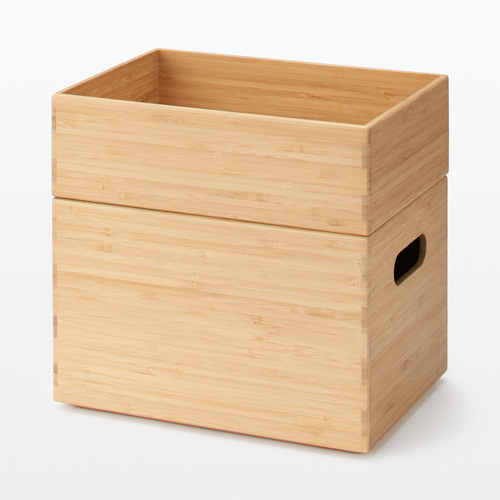 Stackable Bamboo Box - Half - Small W10.2 x D7.3 x H3.3