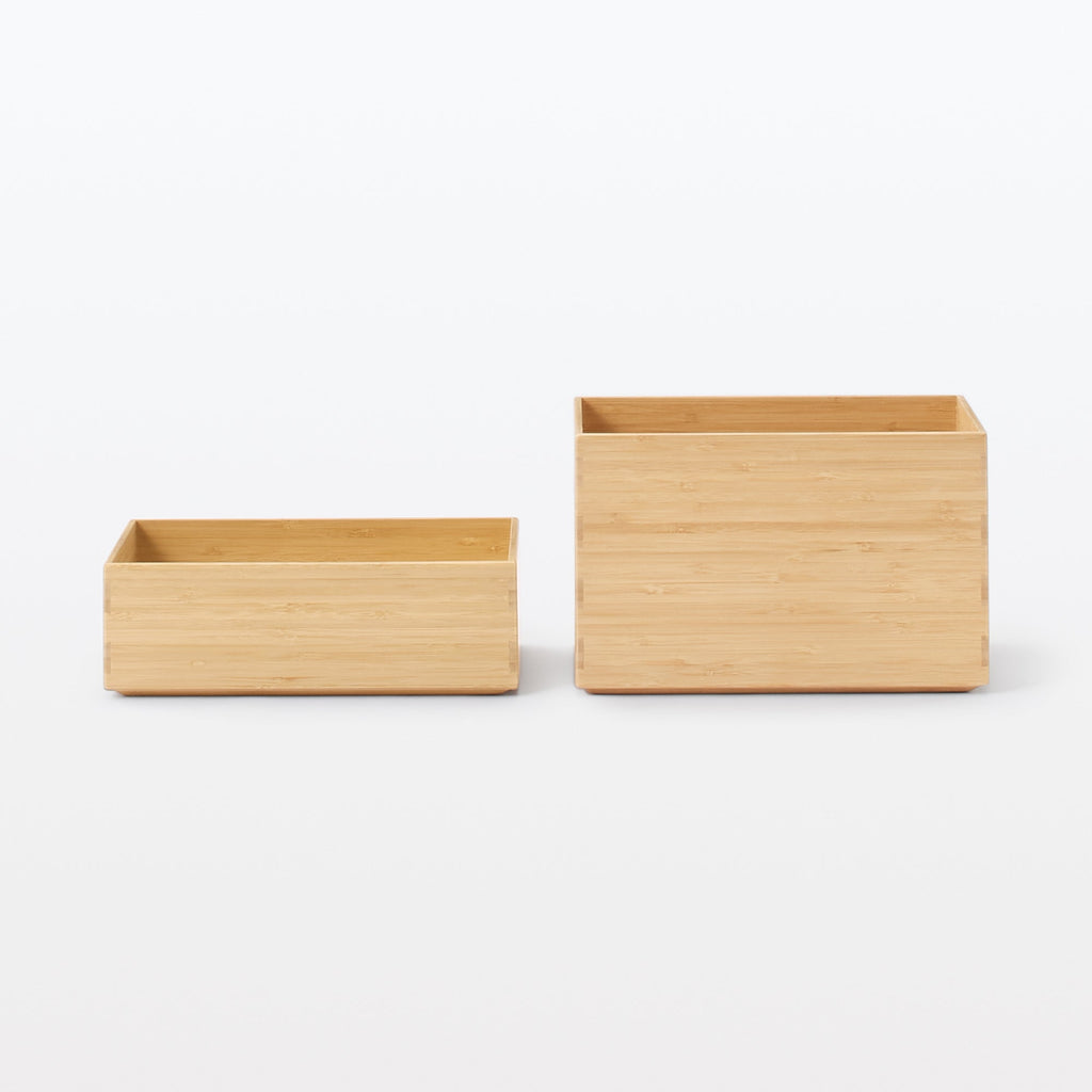 Stackable Bamboo Box - Half - Small W10.2 x D7.3 x H3.3