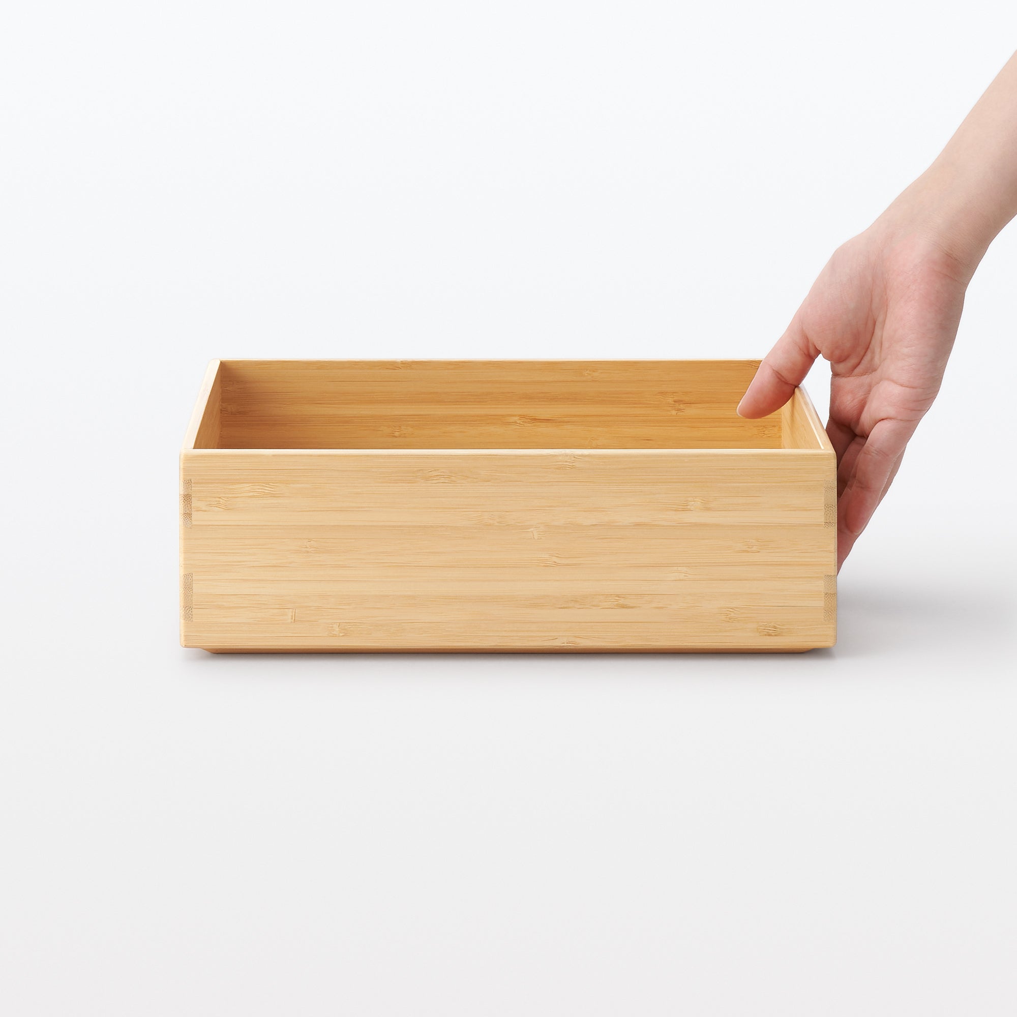 Stackable Bamboo Box - Half - Small W10.2 x D7.3 x H3.3