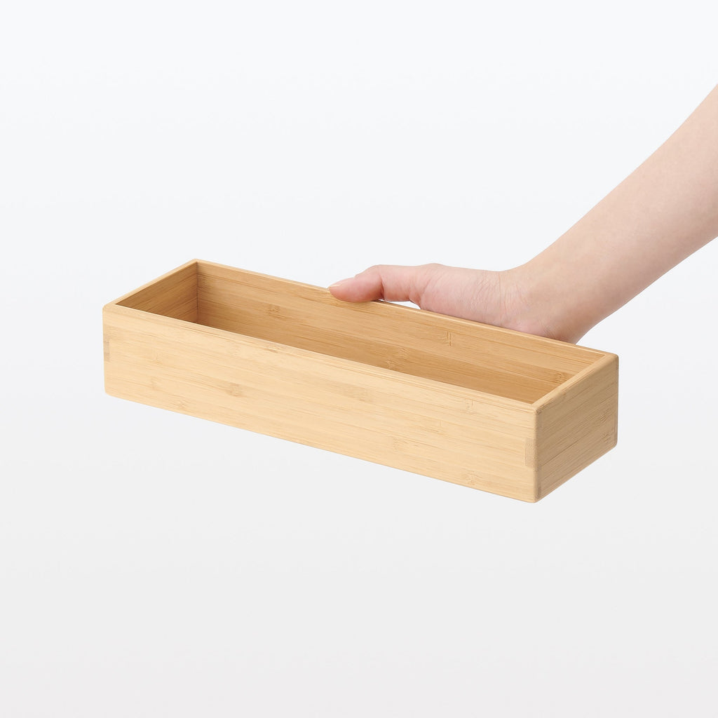 Stackable Bamboo Organizer Box - Small W3.3 x D10.2 x H2.2