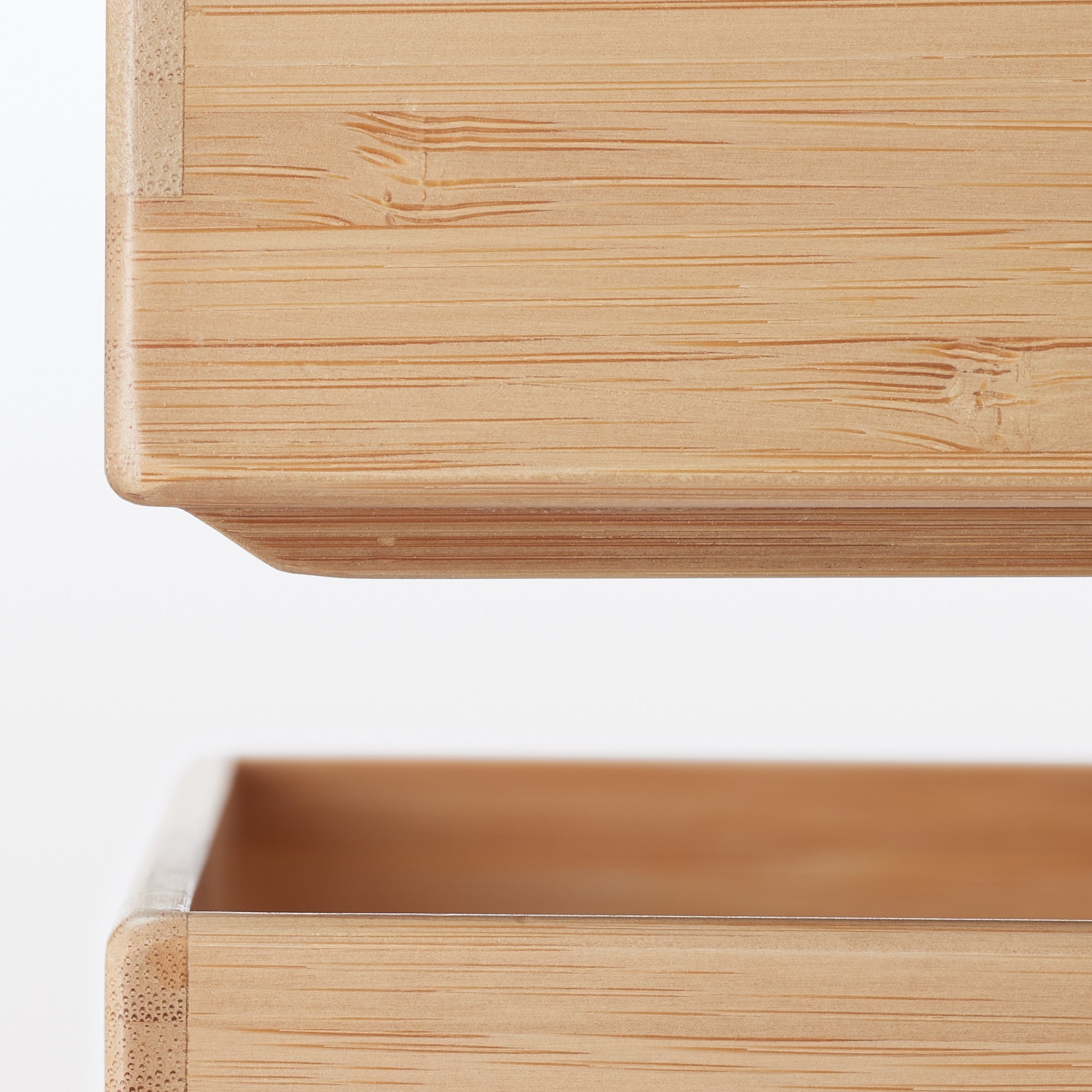 Stackable Bamboo Organizer Box - Medium W6.7 x D10.2 x H2.2