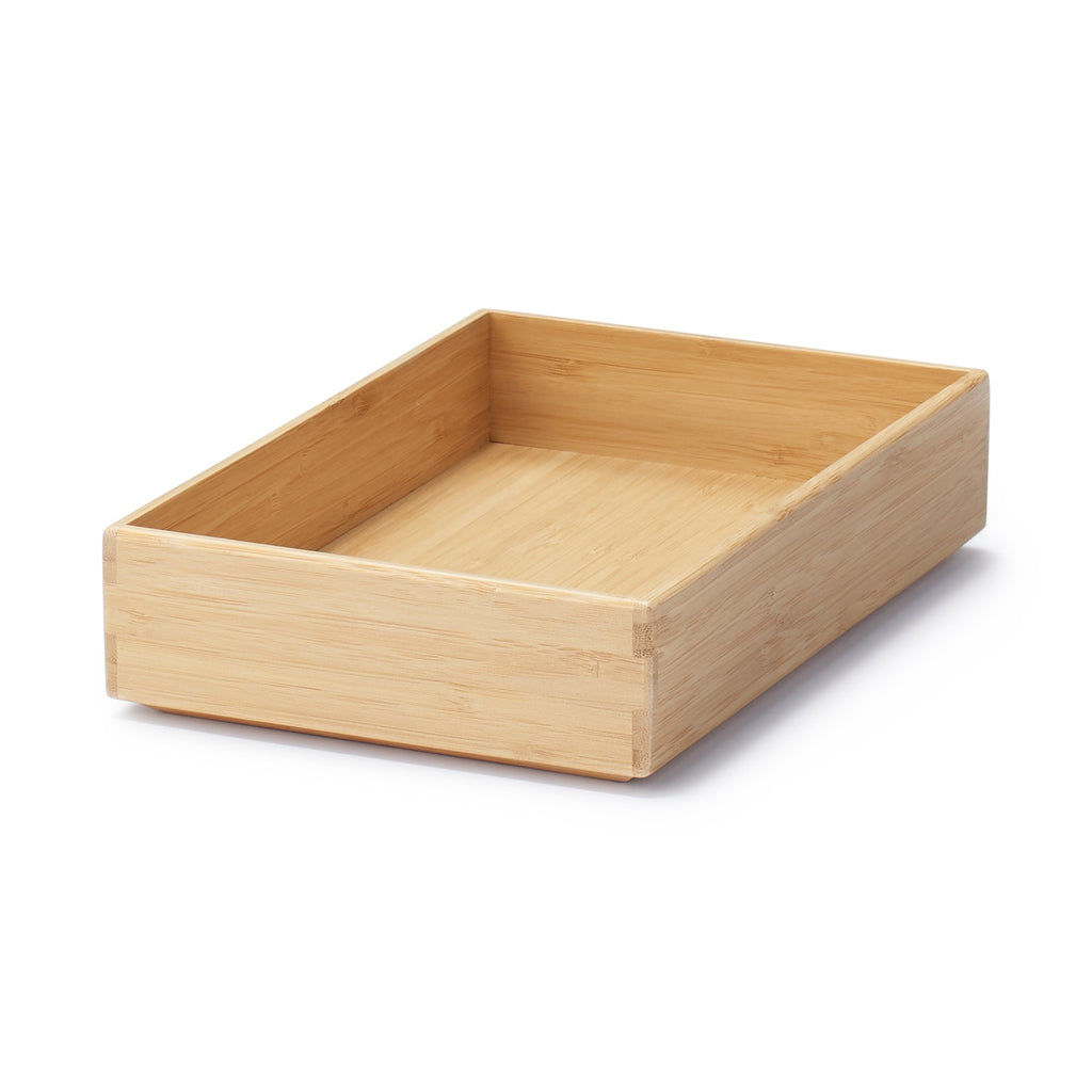 Stackable Bamboo Organizer Box - Medium W6.7 x D10.2 x H2.2