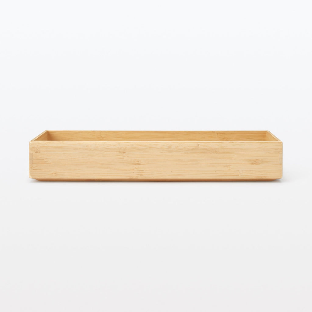 Stackable Bamboo Organizer Box - Large W4.5 x D13.4 x H2.2