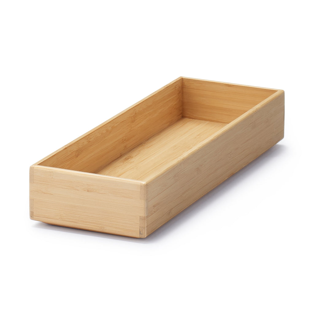 Stackable Bamboo Organizer Box - Large W4.5 x D13.4 x H2.2