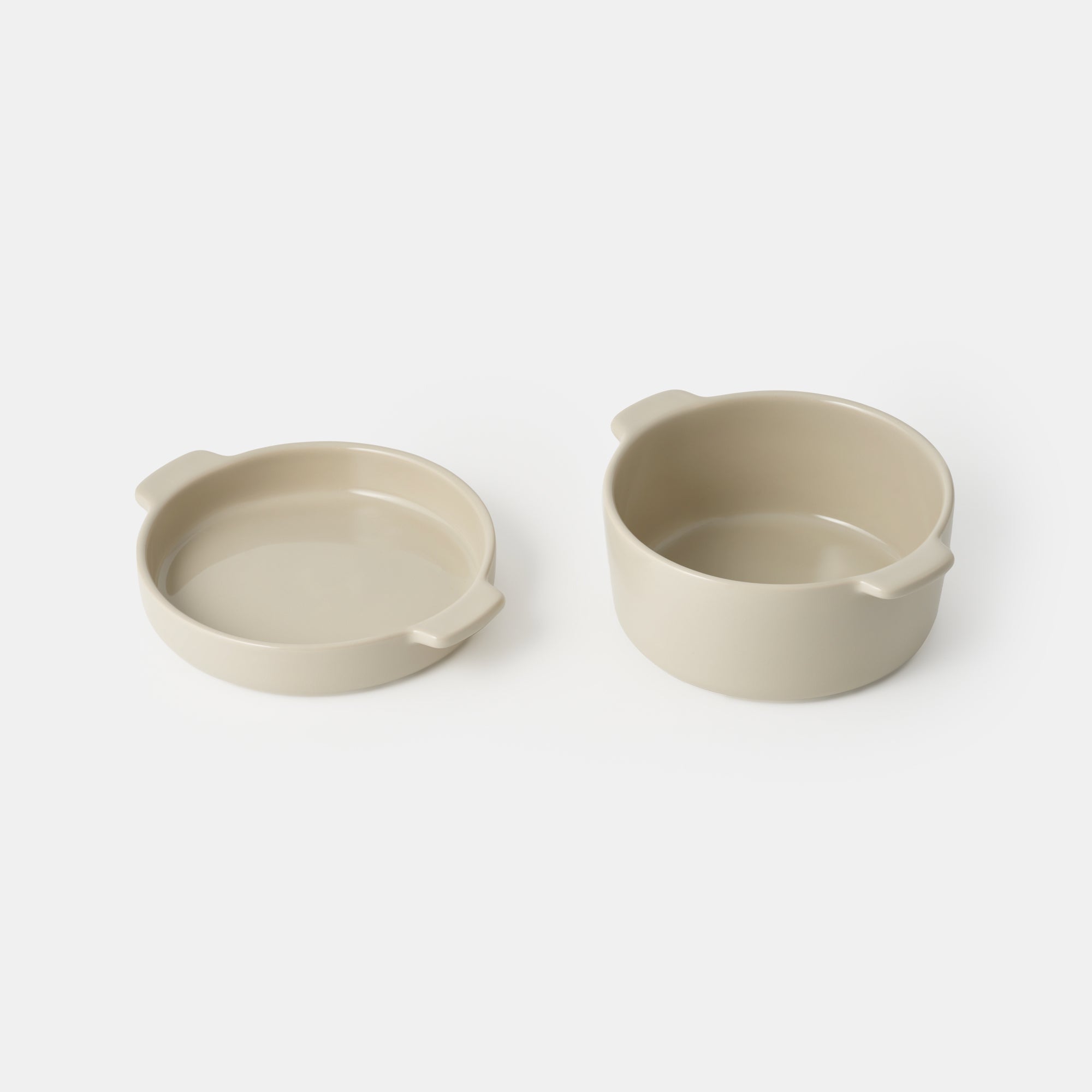 Stoneware Mini Cocotte Bowl Dia. 6.2 - Gray Beige