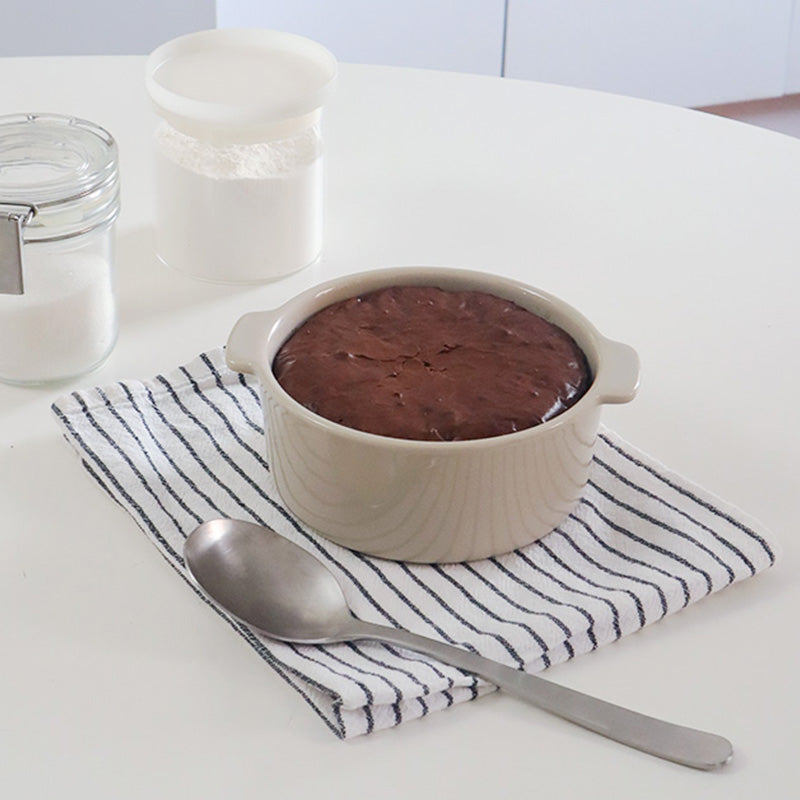 Stoneware Mini Cocotte Bowl Dia. 6.2 - Gray Beige