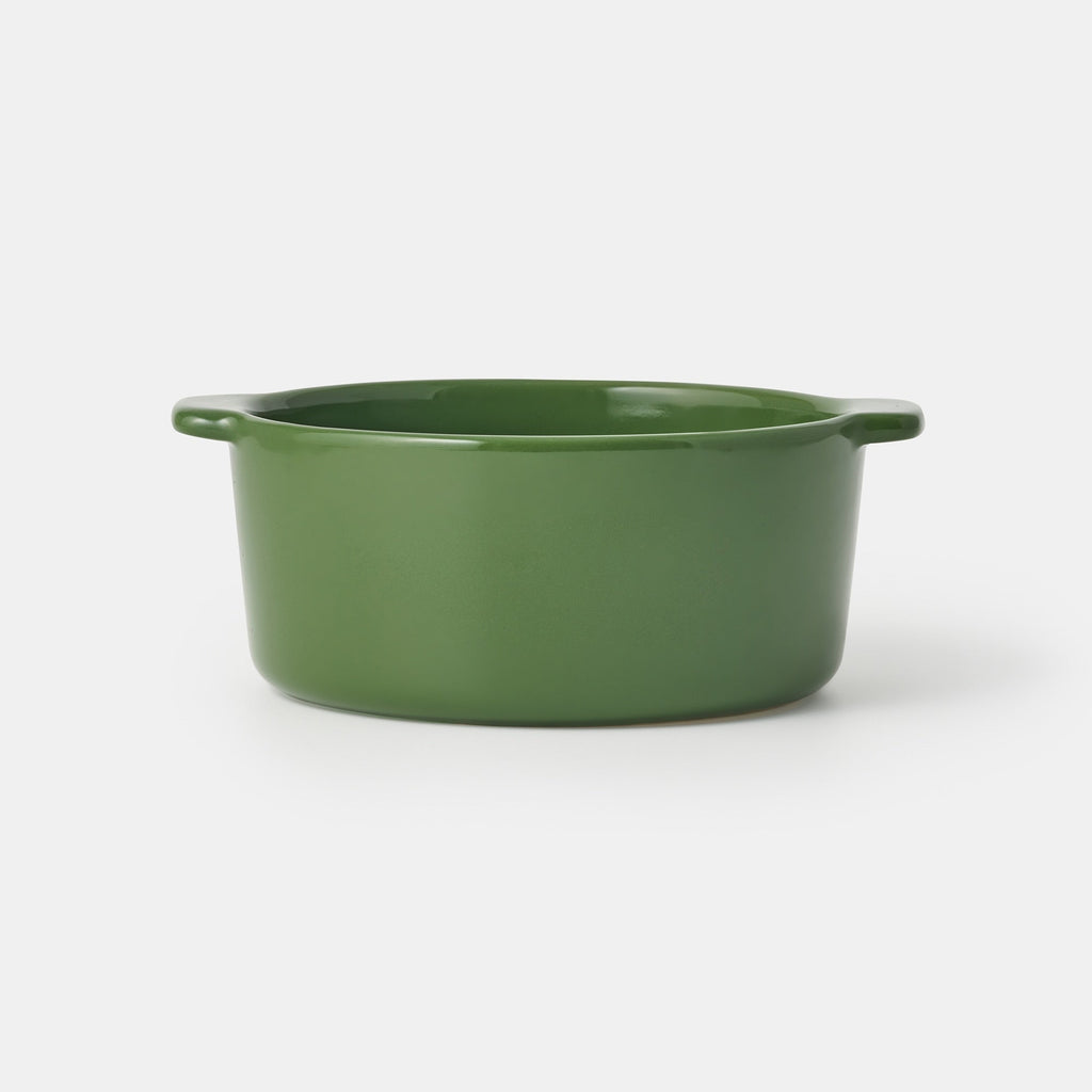 Stoneware Mini Cocotte Bowl Dia. 6.2 - Green