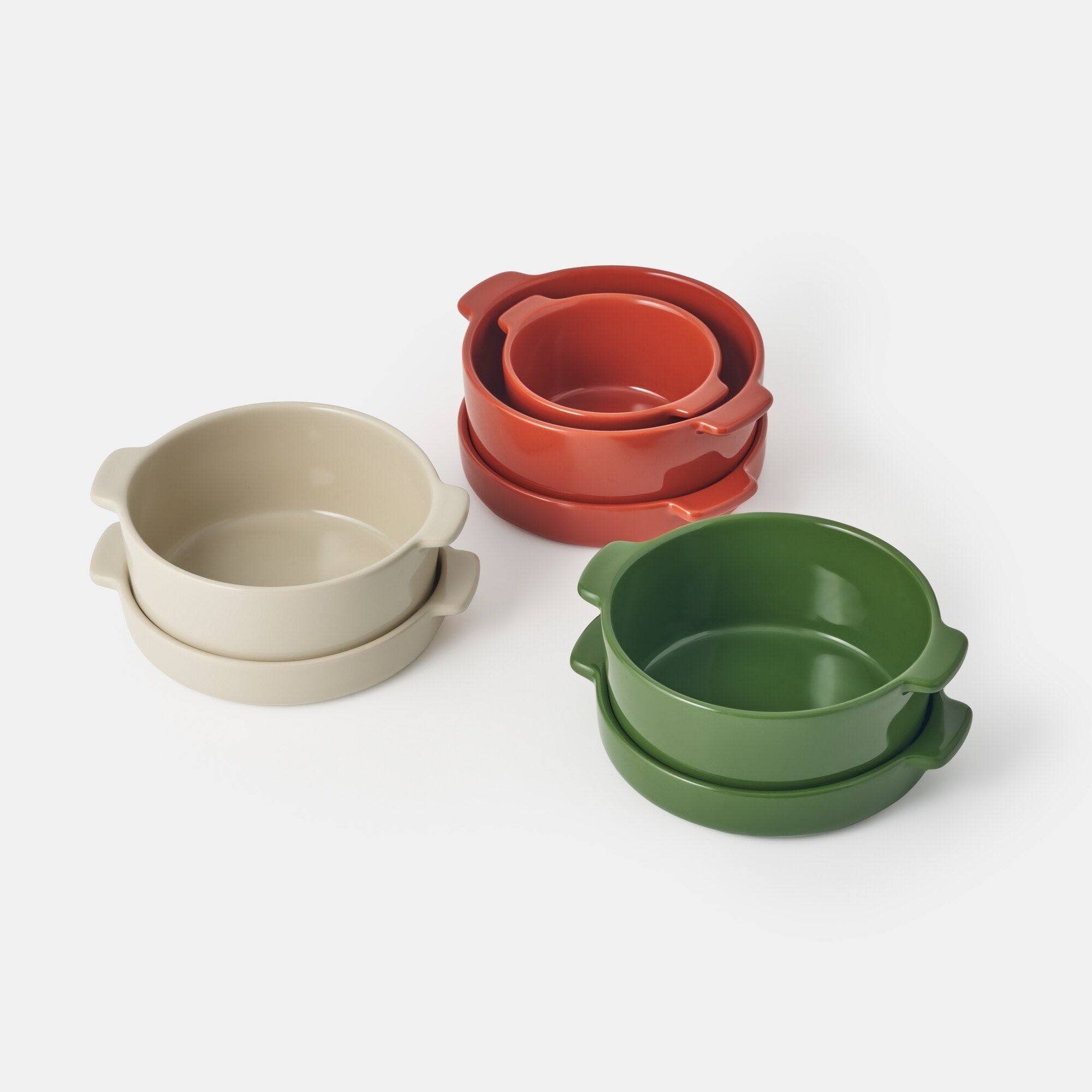 Stoneware Mini Cocotte Bowl Dia. 6.2 - Green