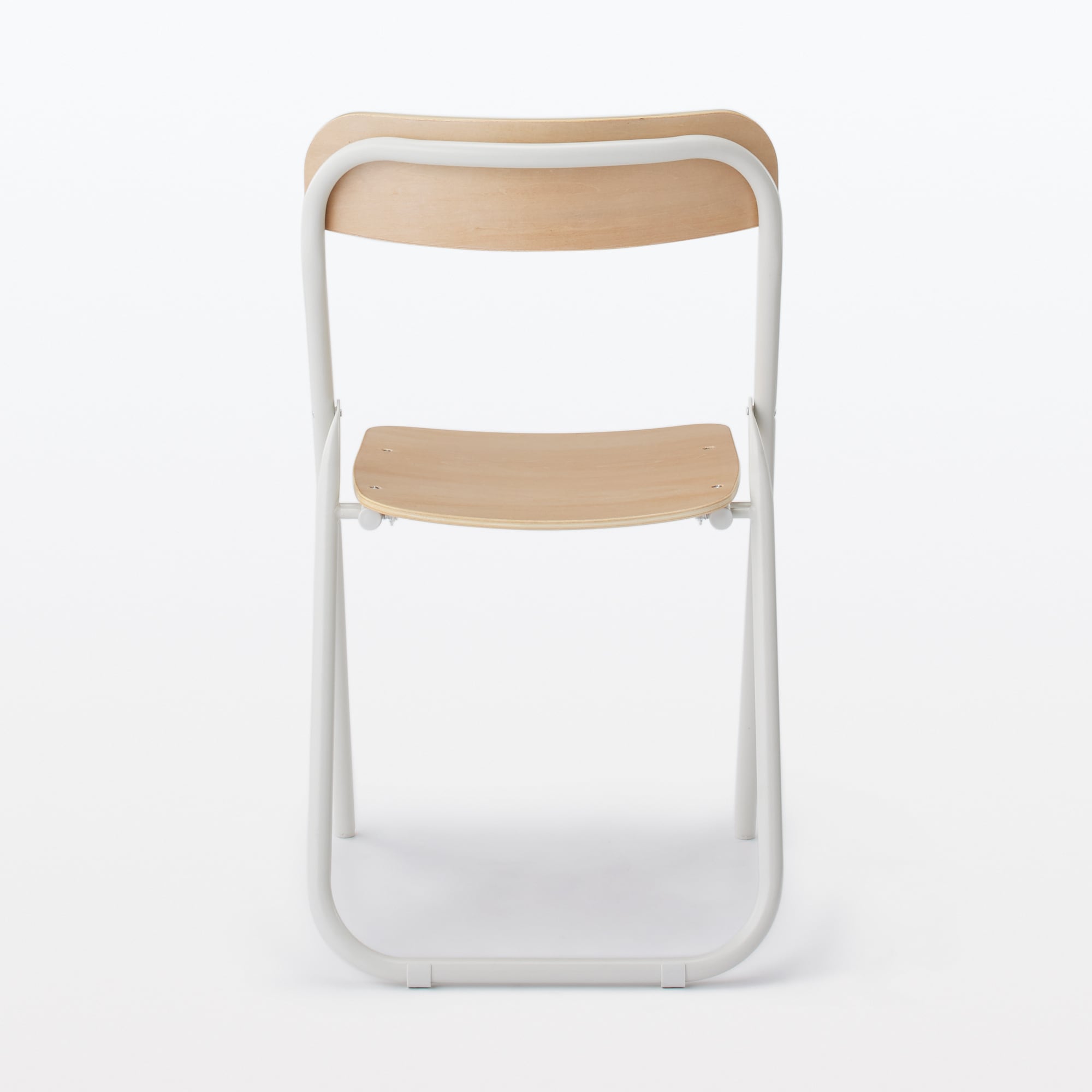 Steel Pipe Folding Chair with Wooden Seat