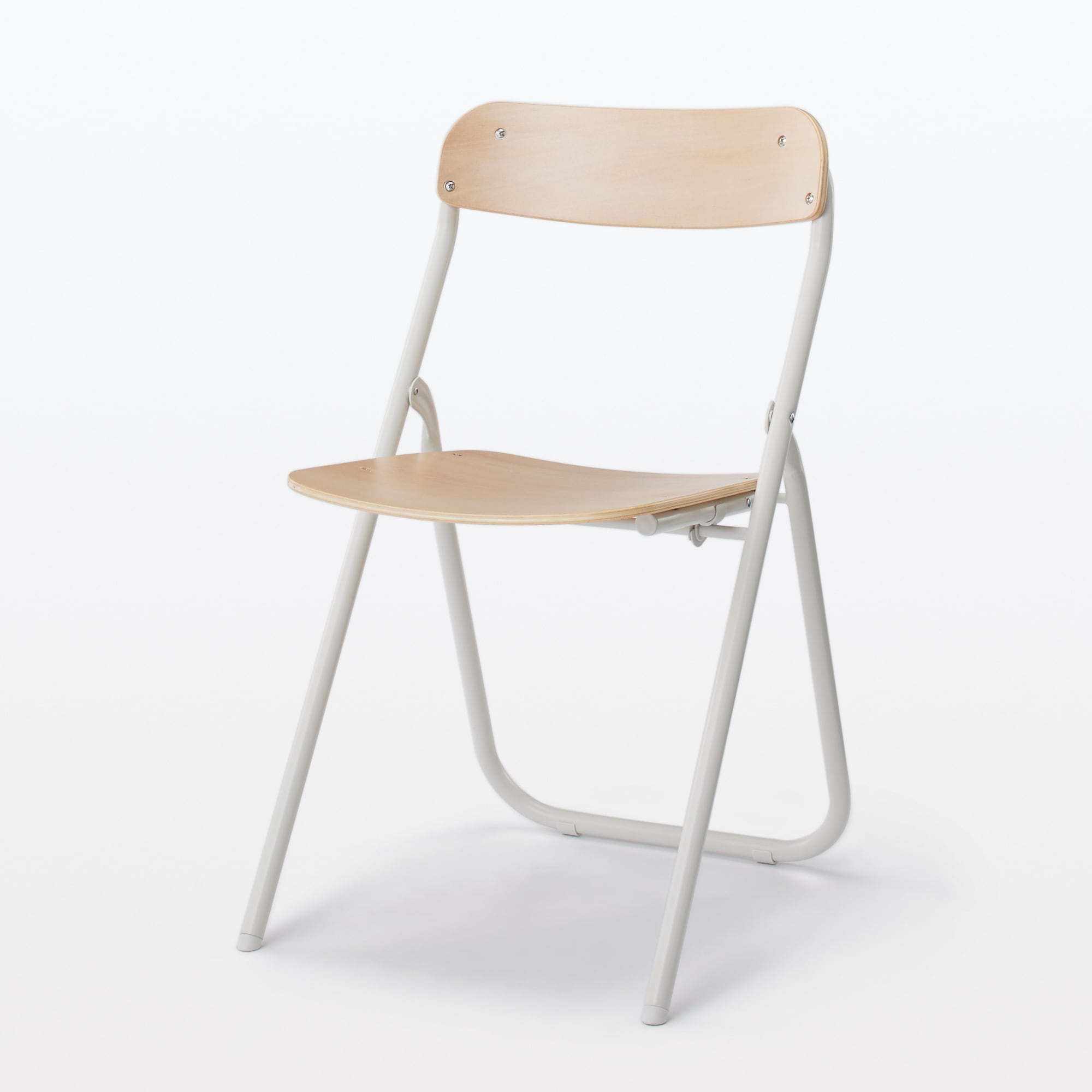 Steel Pipe Folding Chair with Wooden Seat