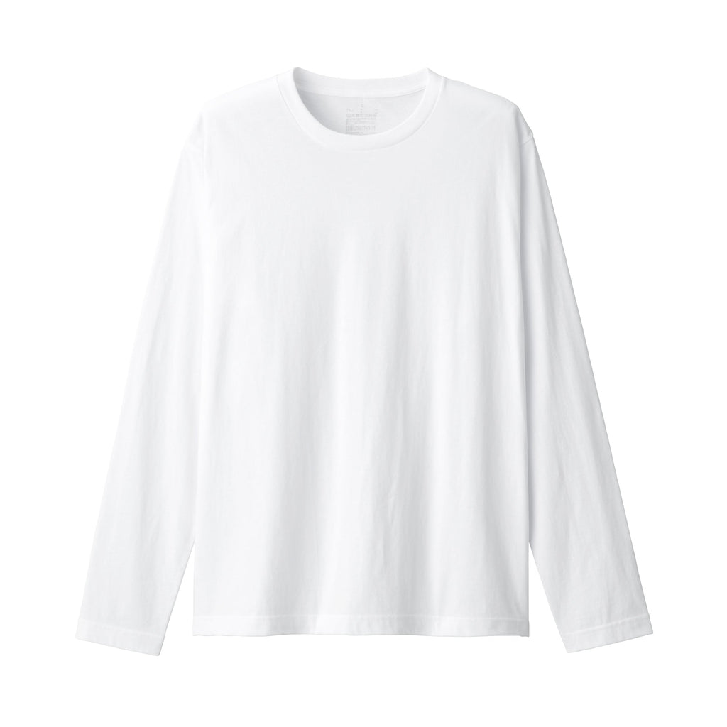 Men's Washed Jersey Long Sleeves Crew Neck T-Shirt