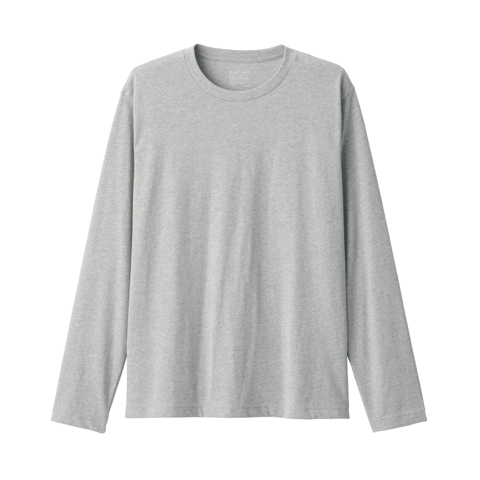 Men's Washed Jersey Long Sleeves Crew Neck T-Shirt