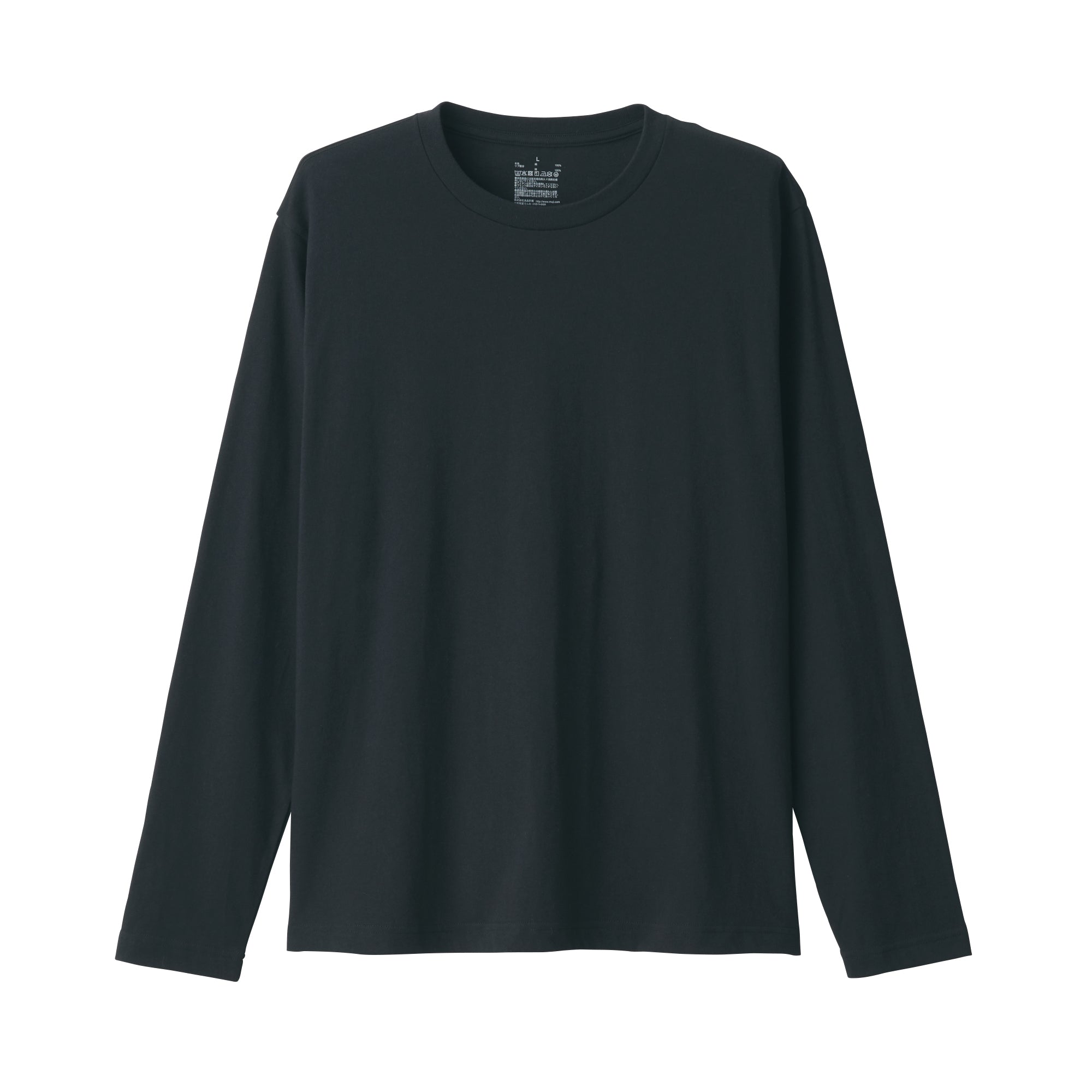 Men's Washed Jersey Long Sleeves Crew Neck T-Shirt