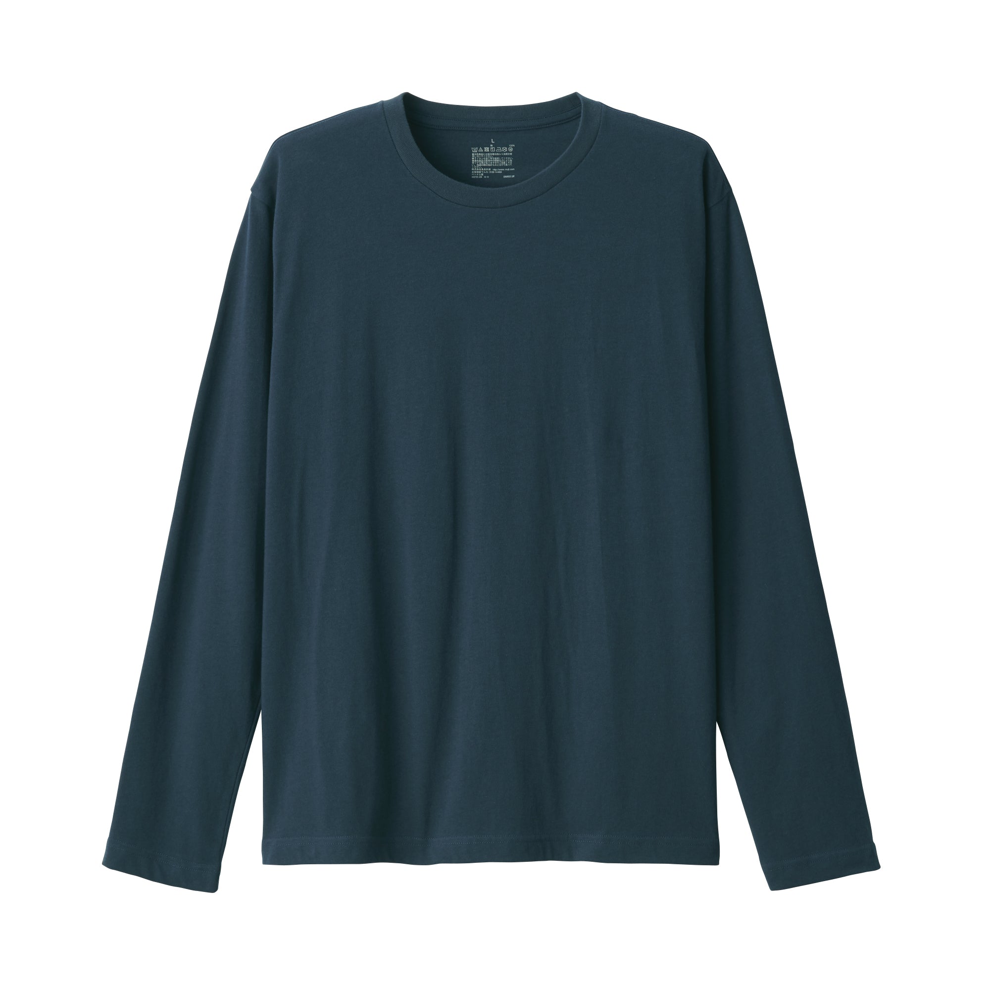Men's Washed Jersey Long Sleeves Crew Neck T-Shirt