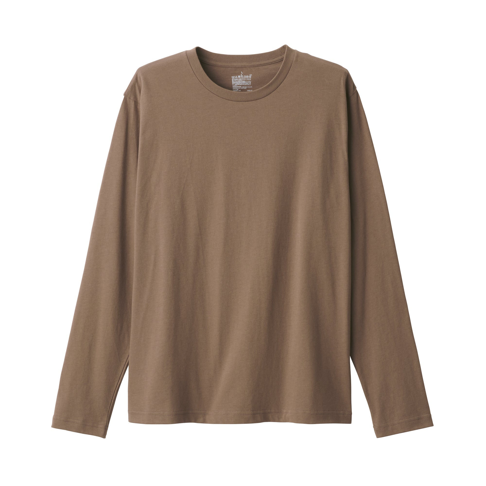 Men's Washed Jersey Long Sleeves Crew Neck T-Shirt