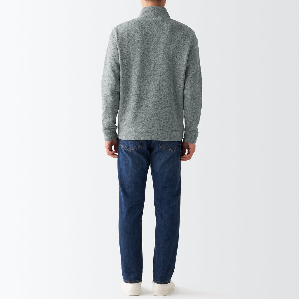 Men's Knit Fleece Stand Collar Jacket