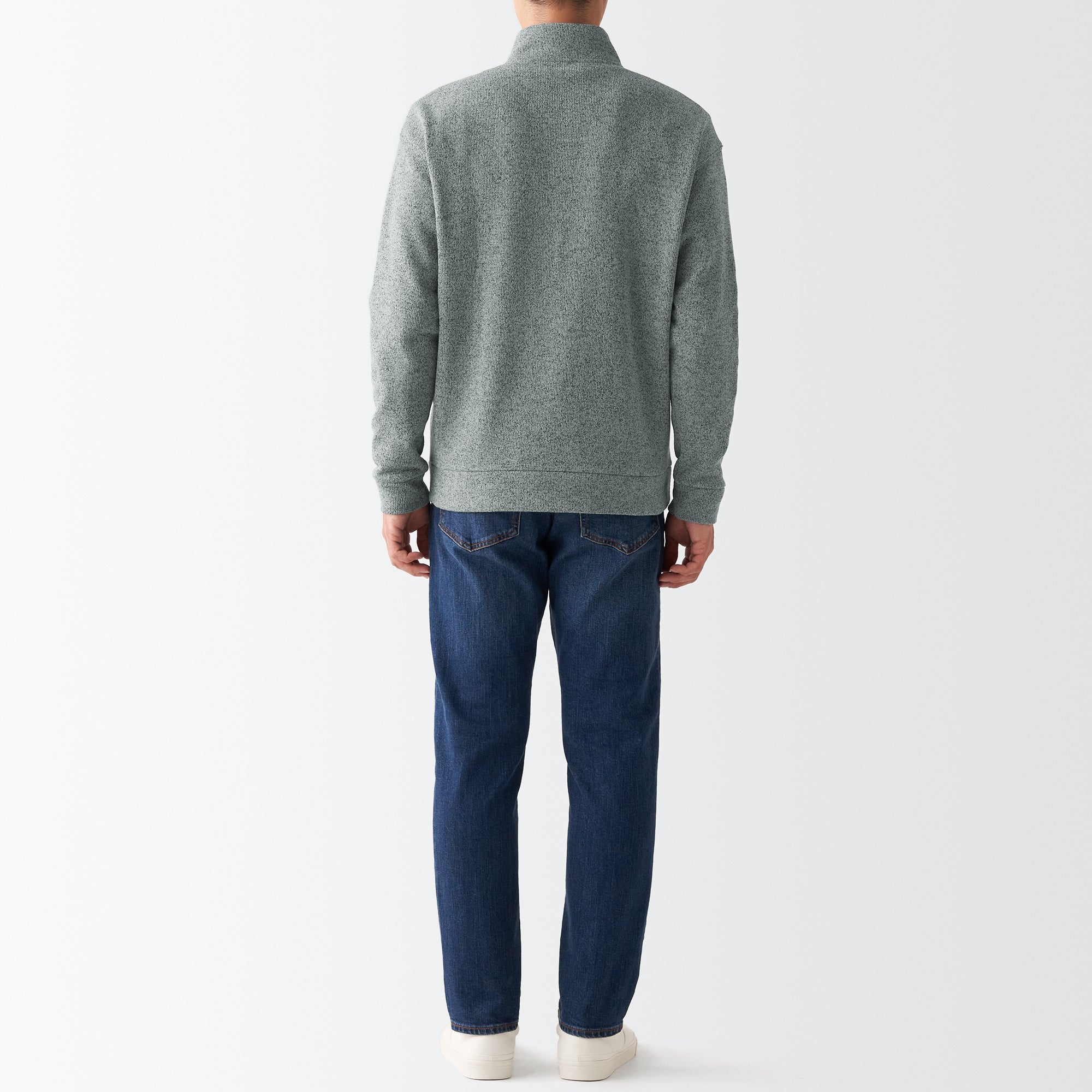 Men's Knit Fleece Stand Collar Jacket