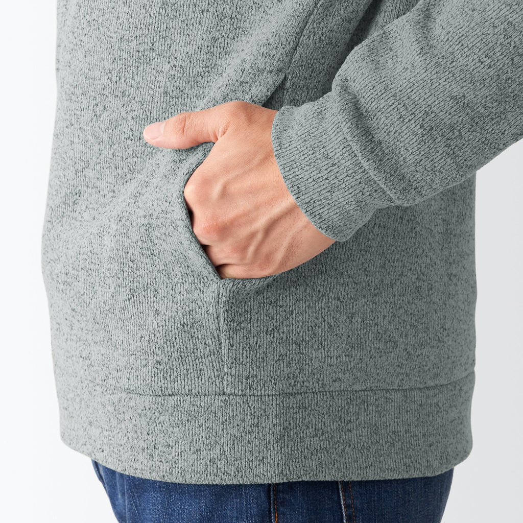 Men's Knit Fleece Stand Collar Jacket
