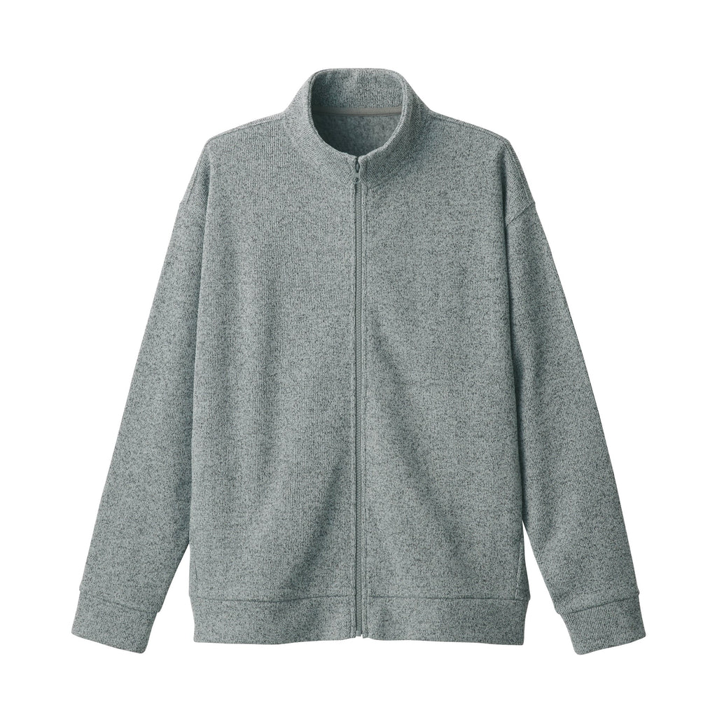 Men's Knit Fleece Stand Collar Jacket