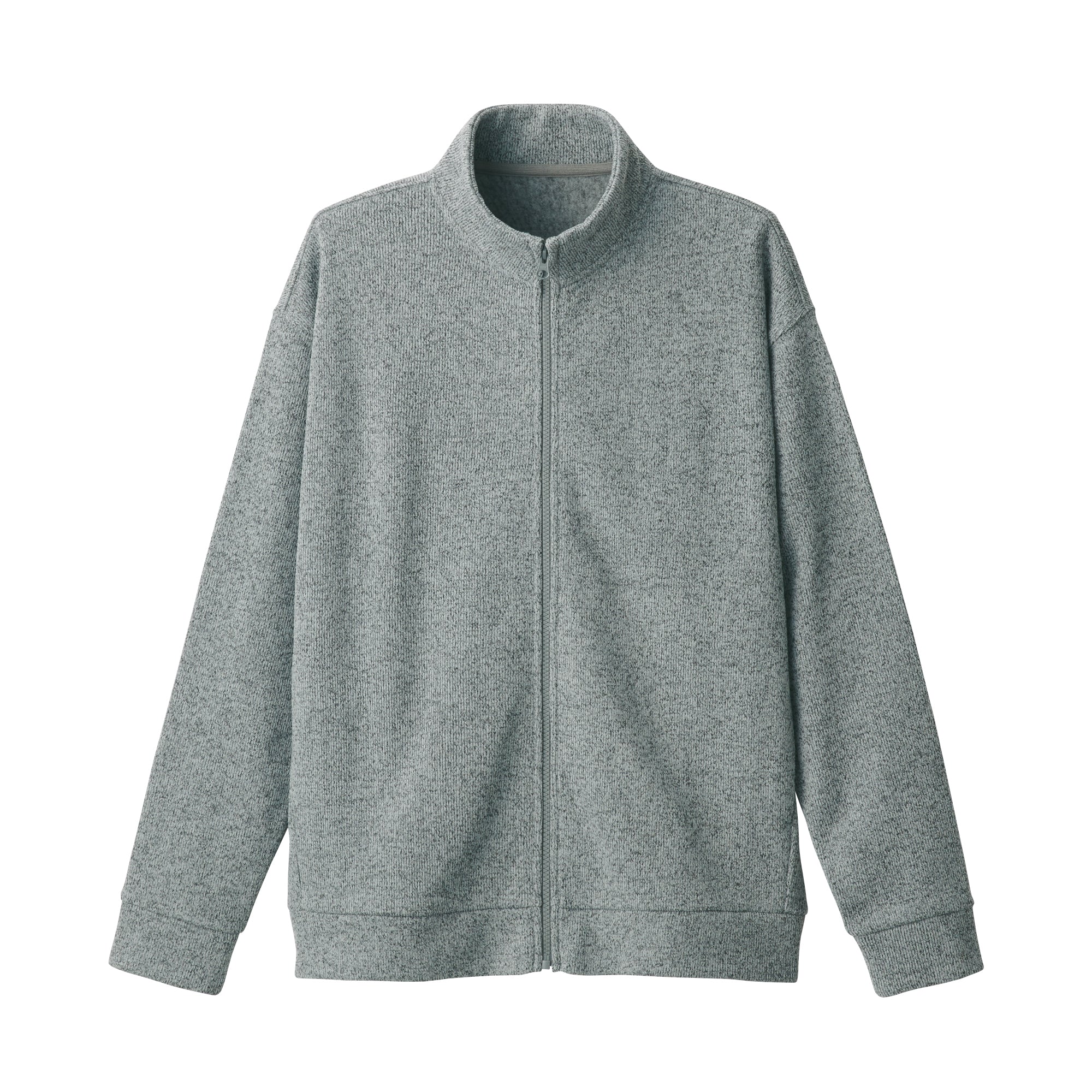 Men's Knit Fleece Stand Collar Jacket