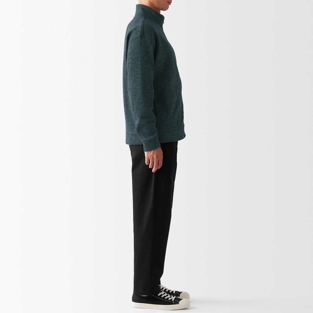 Men's Knit Fleece Stand Collar Jacket