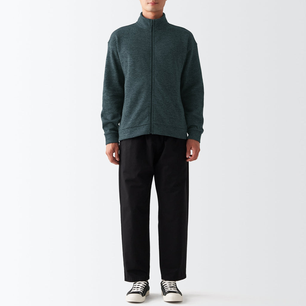 Men's Knit Fleece Stand Collar Jacket