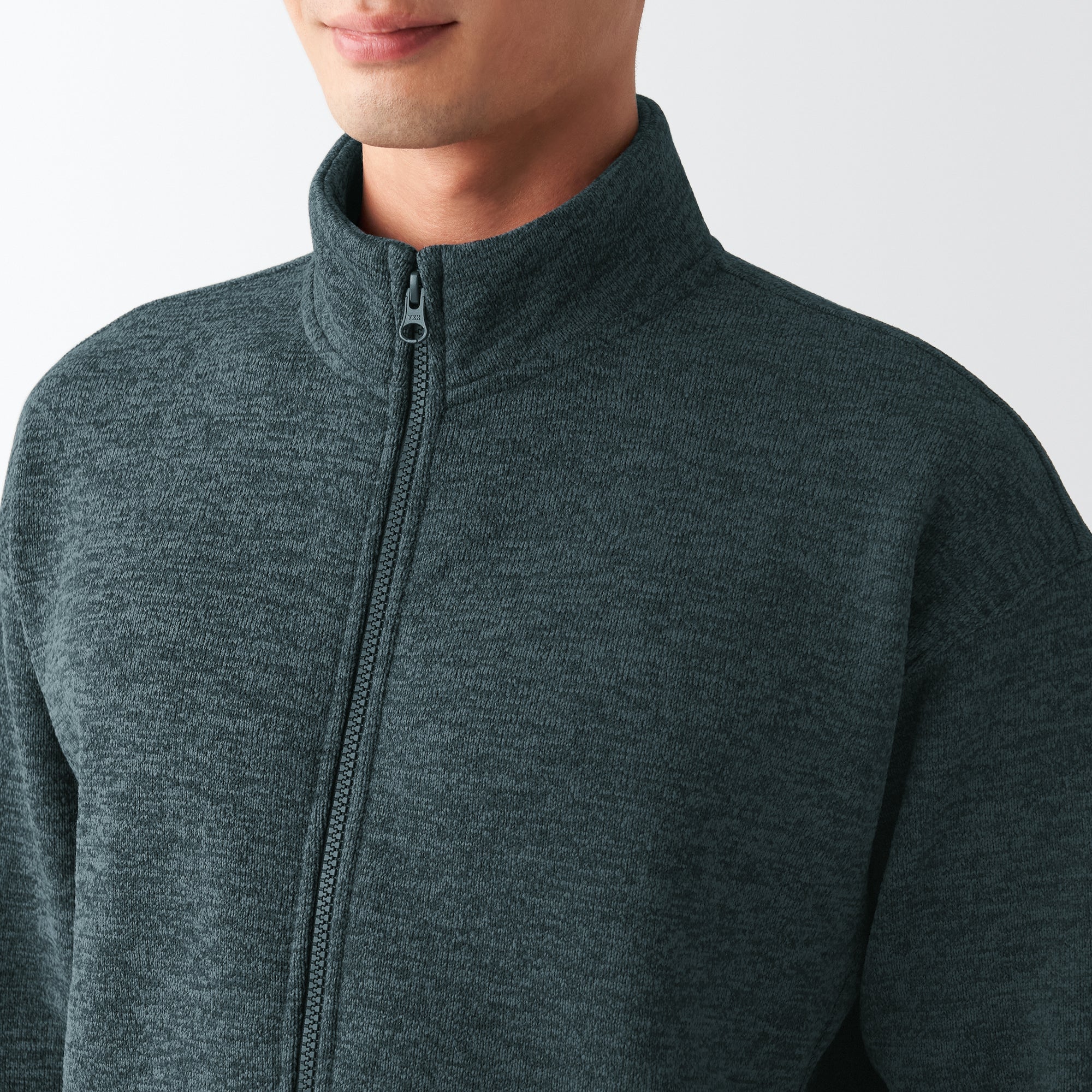 Men's Knit Fleece Stand Collar Jacket